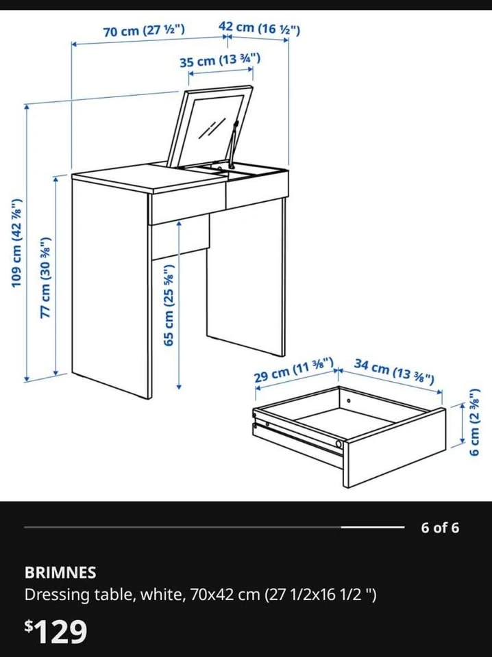 IKEA BRIMNES Vanity / Dressing Table - photo 2