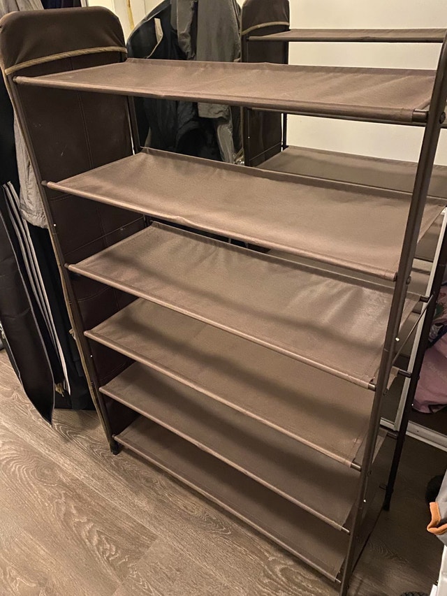 6-Tier Shoe Rack + Side Pockets – 18–28 Pairs