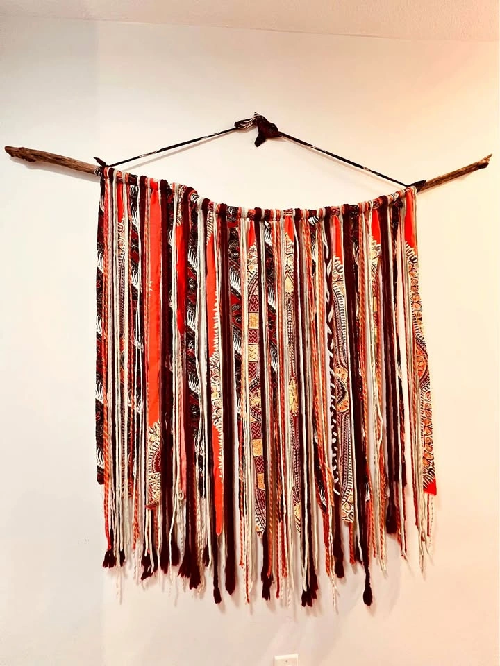 Hand-made Mixed Material Wall Hanging