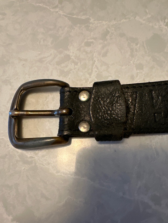Real vintage LEVI’S 501 black leather belt - photo 2