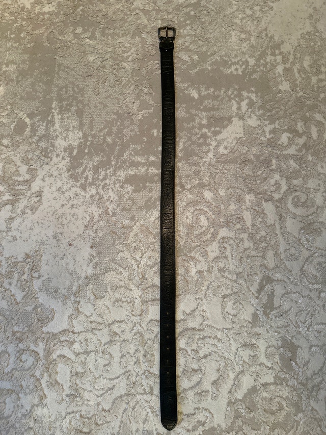 Real vintage LEVI’S 501 black leather belt - photo 4