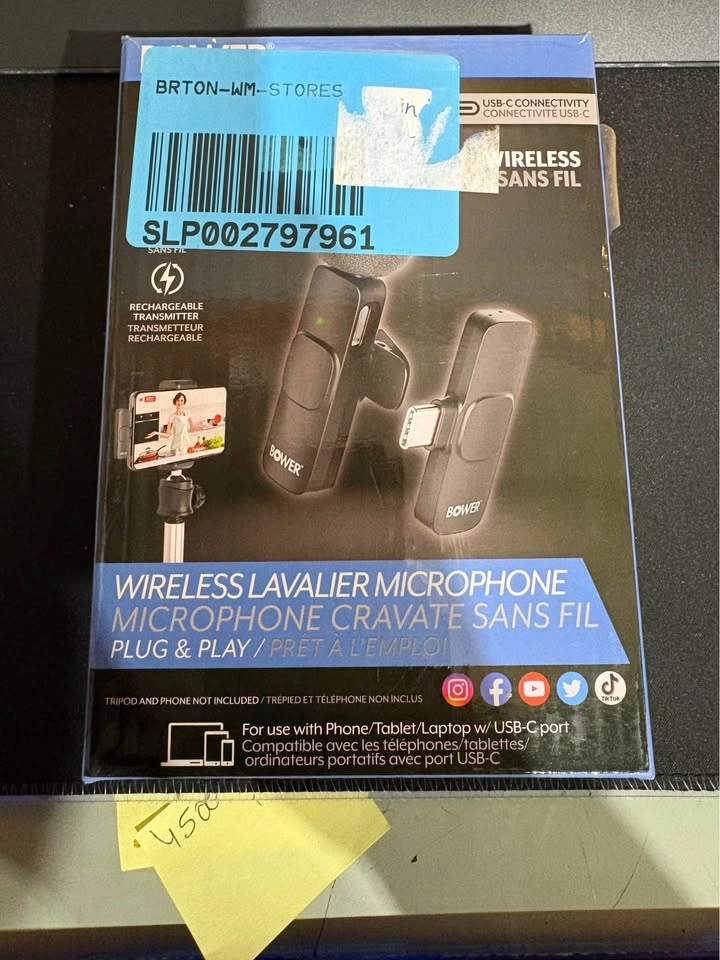 Bower Wireless Lavalier Microphone – USB-C, Plug & Play - photo 2