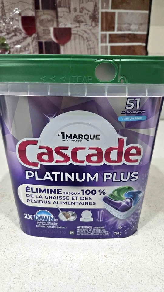 Cascade Platinum Plus Dishwasher Detergent ActionPacs - 51 Count