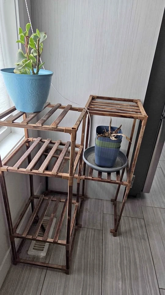 Multi-Tiered Wooden Plant Stand