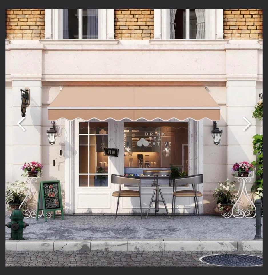 Retractable patio awning 244x198 cm, beige - photo 2