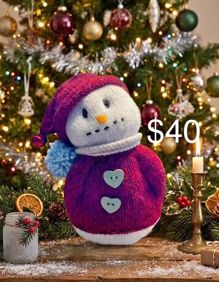 Hand Knitted Snowman