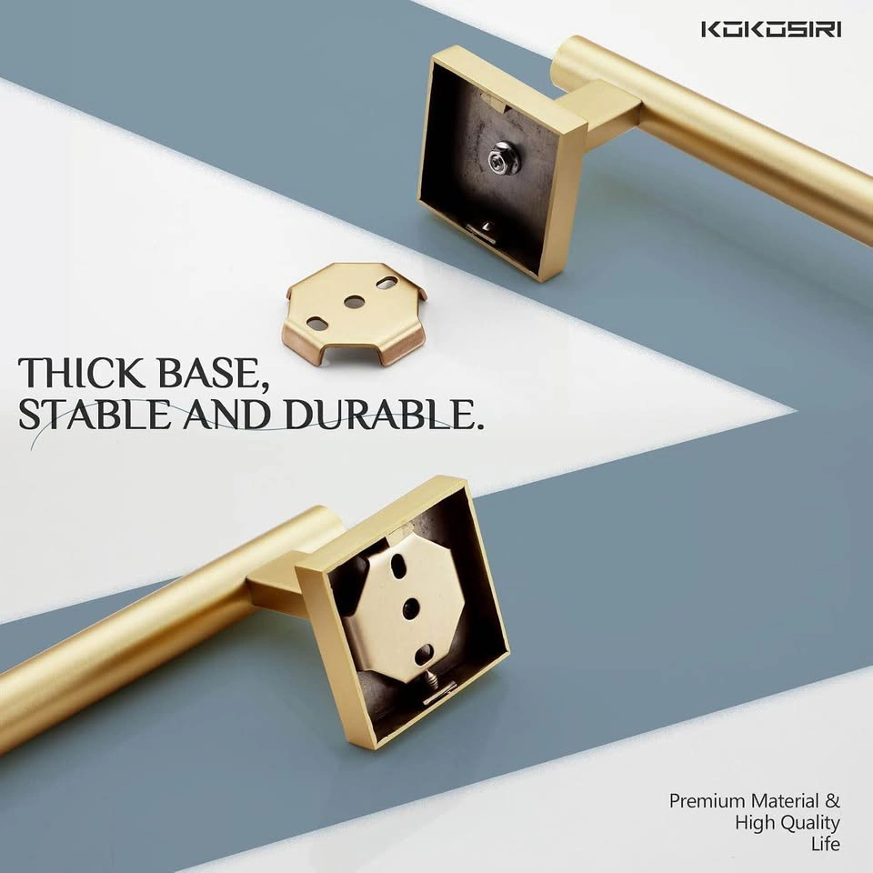 Brushed Gold Bathroom Towel Bar 24” - photo 5