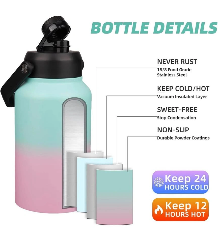 BJPKPK 87oz Insulated Water Bottle, Large Stainless Steel Water - photo 2