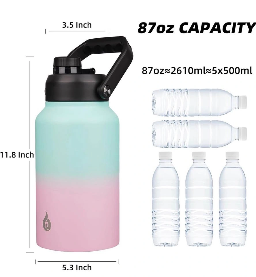 BJPKPK 87oz Insulated Water Bottle, Large Stainless Steel Water - photo 4