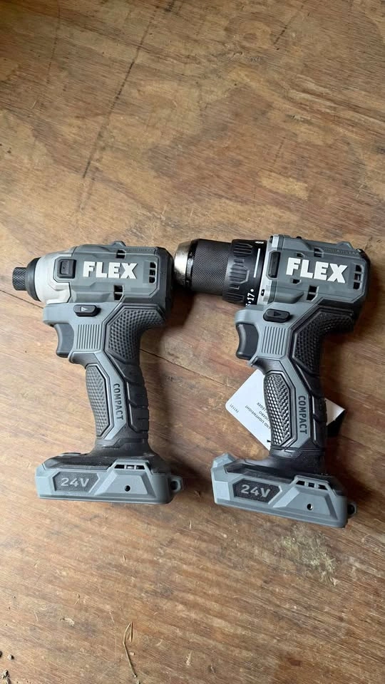 FLEX 24V Cordless 1/4" Hex Impact Driver & 1/2" Drill Tool Only