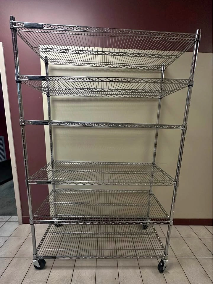 Brand New Seville Classics 6-Tier Wire Shelving Unit with Wheels