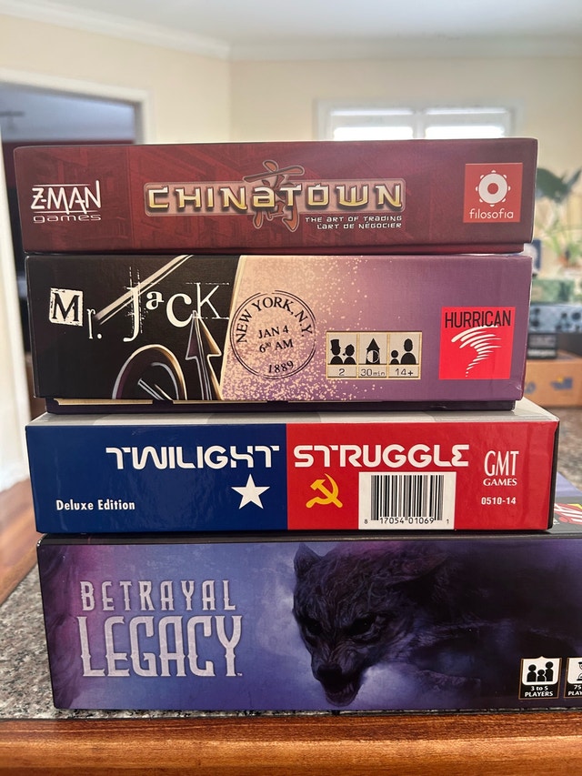Game Bundle: Twilight Struggle, Betrayal Legacy, Mr. Jack