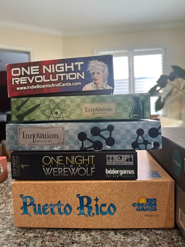 Board Game Bundle: Puerto Rico, Innovation, One Night
