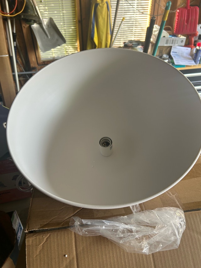 White Dome Pendant Light - photo 2
