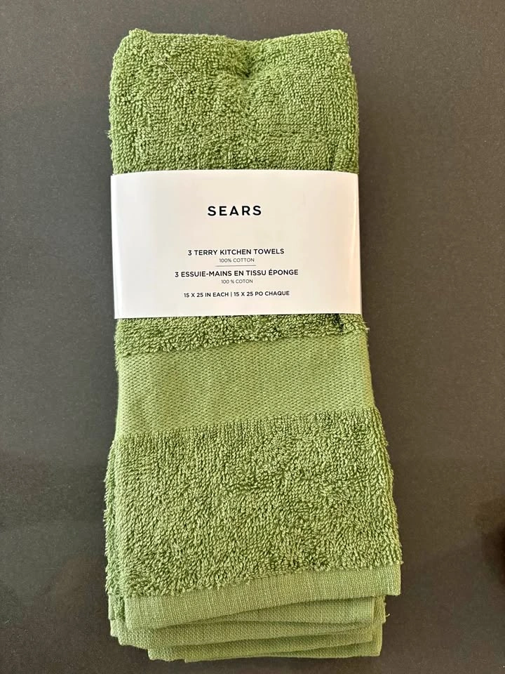 Terry Kitchen Towels - 3pk, Brand New In Package