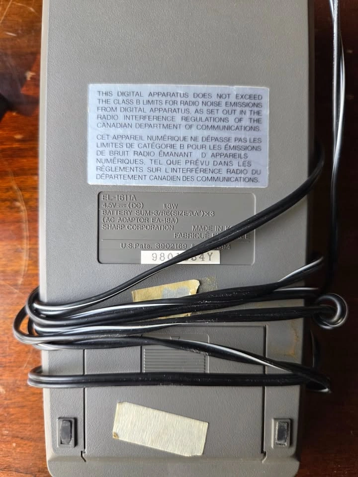 Sharp Elsi Mate EL-1611 Handheld Printing Calculator - photo 2