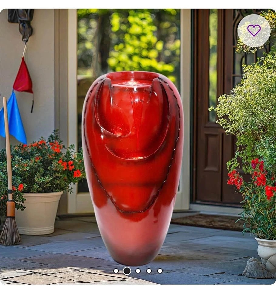 Outdoor Water Fountain With LED Light
