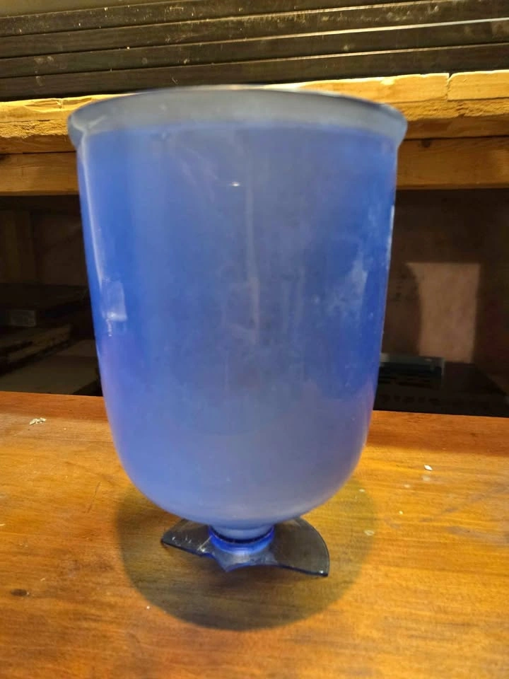 FREE BROKEN Blue Glass Vase for DIY