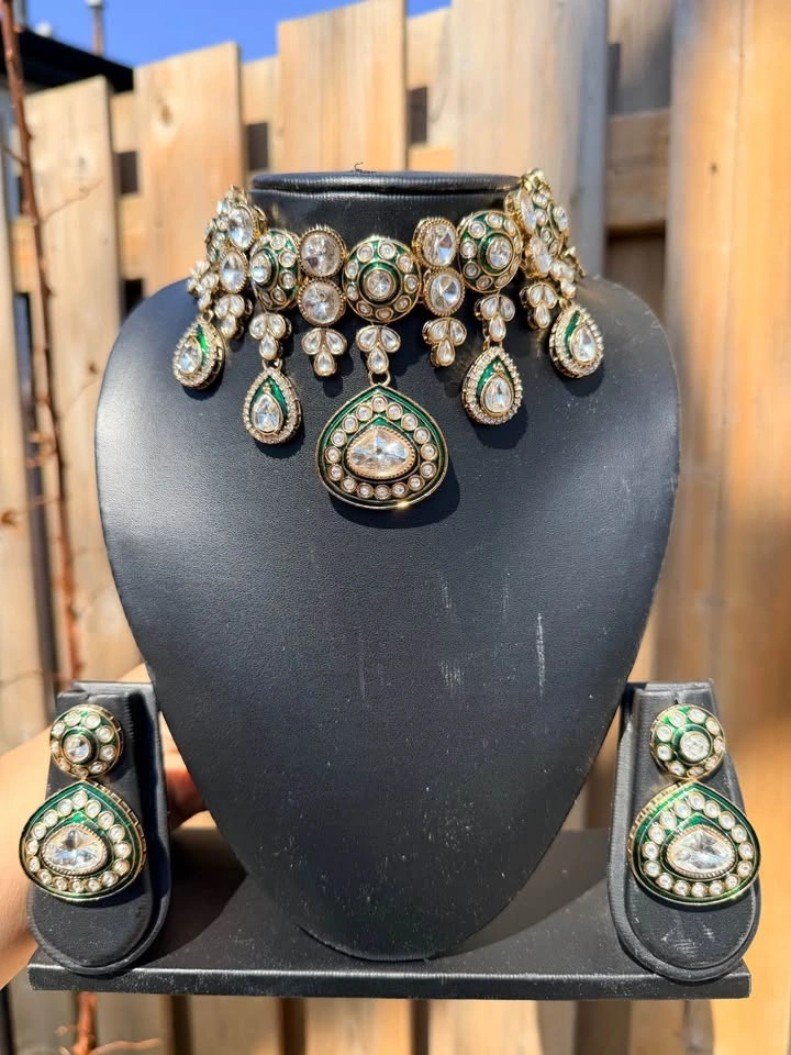 Brand New Indian Choker Sets - Silver and Pearl Jewelry - photo 3