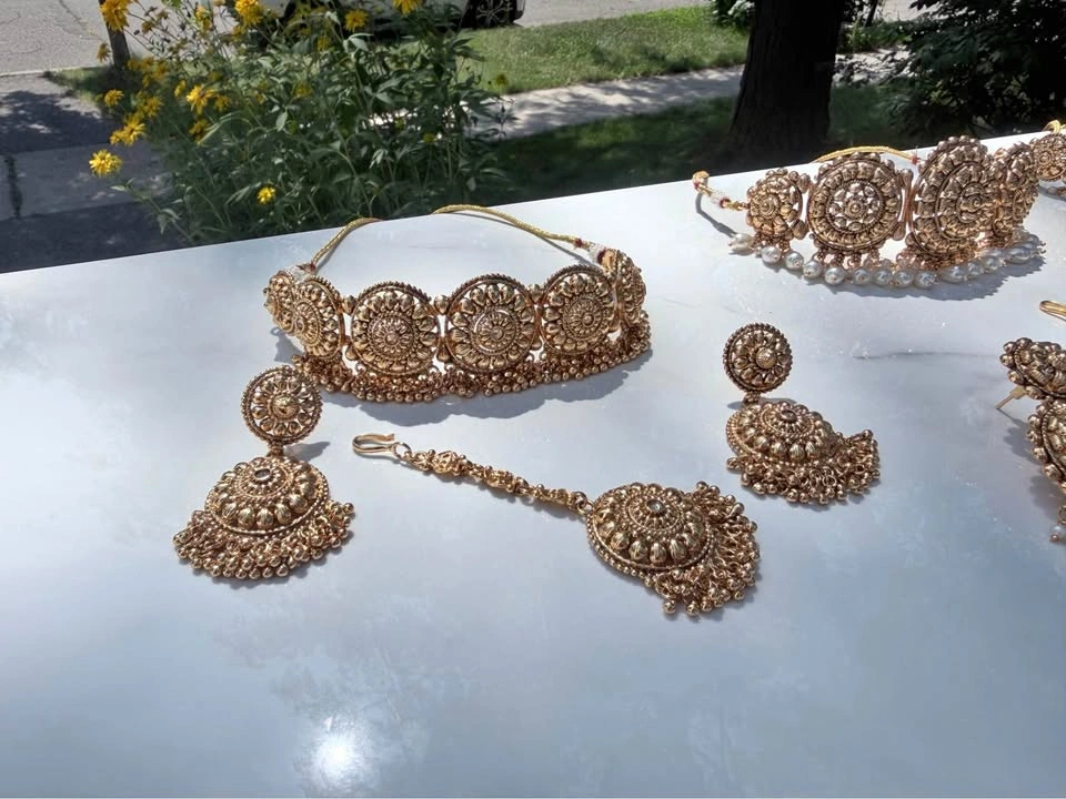 Indian Gold Choker Jewelry Set