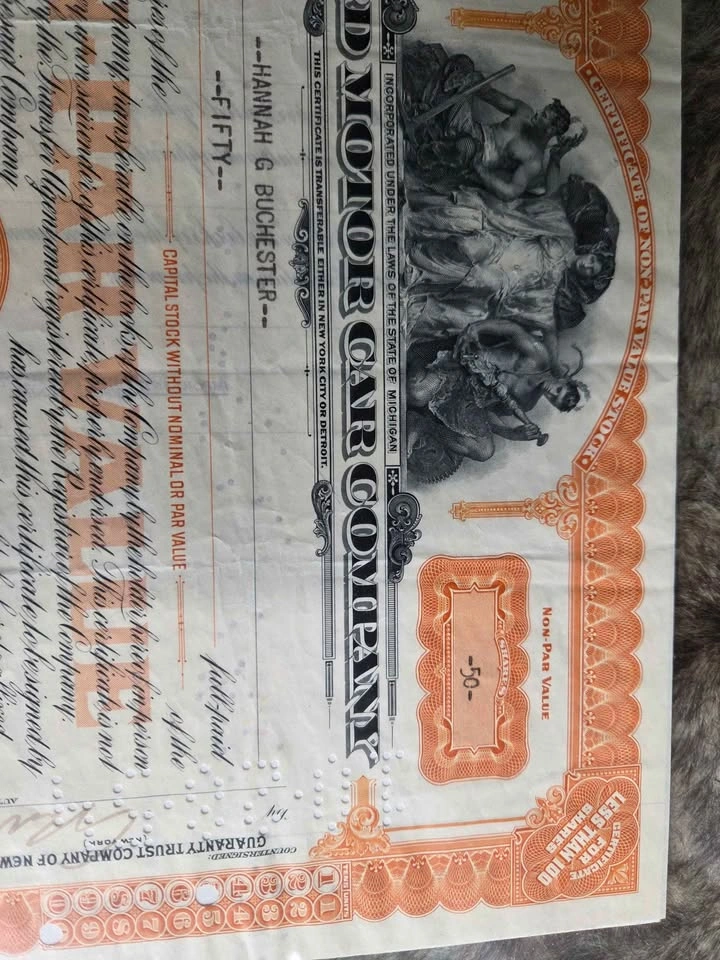 Packard Stock Certificate in Frame - 50 Shares - 1947 - photo 4