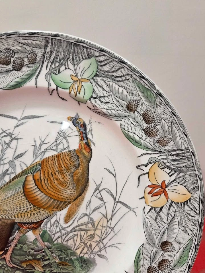 Birds of America Adams China Plate, Wild Turkey, England - photo 4