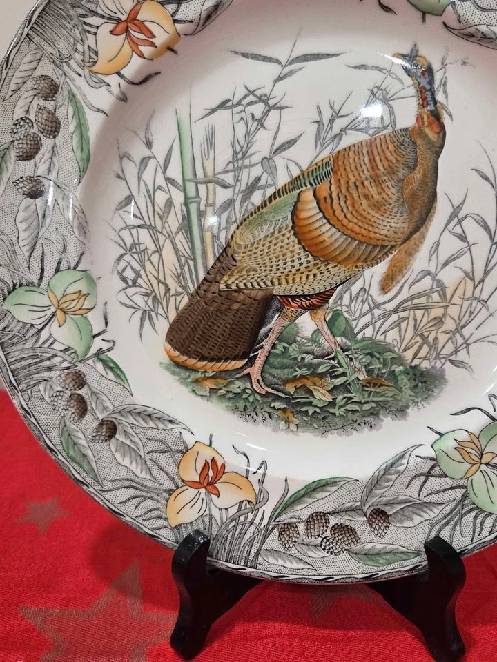 Birds of America Adams China Plate, Wild Turkey, England - photo 5
