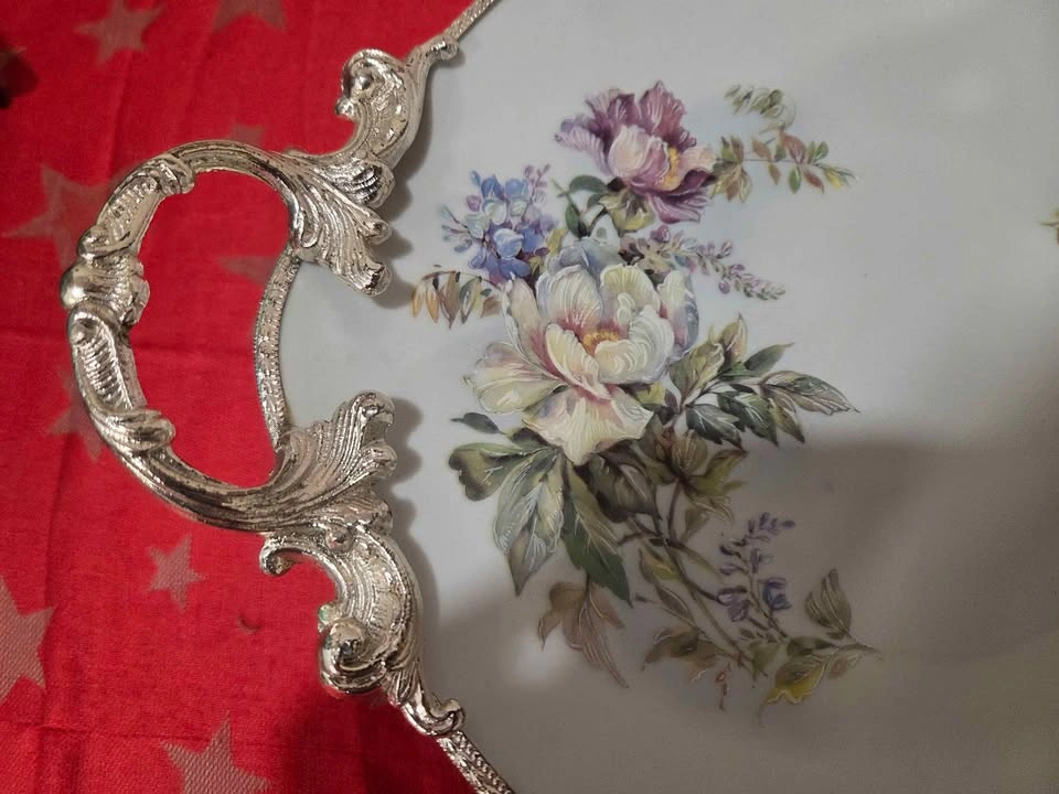 Vintage Iranian Porcelain Serving Tray By Maghsoud Porcelain - photo 3