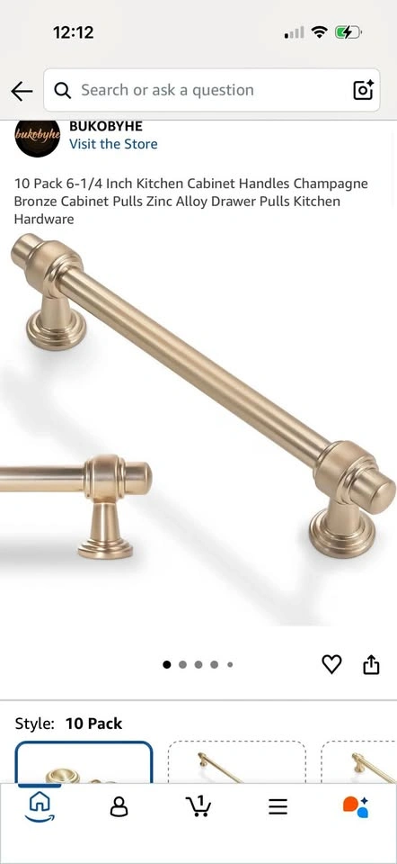 New-10 pack- 6 1/4” cabinet handles