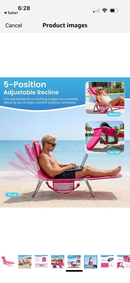 New- Tanning chair- beach lounge chair - photo 3