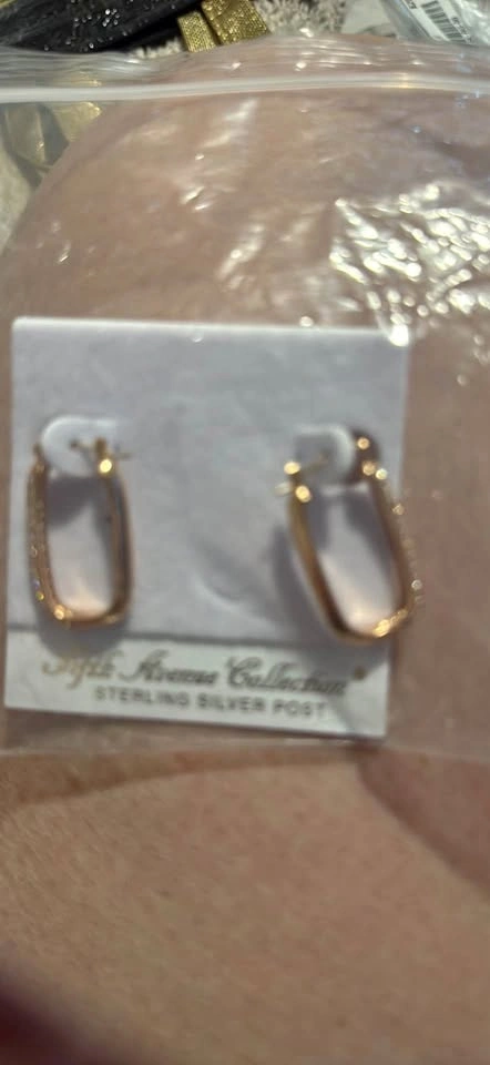 Fifth Avenue Collection Sterling Silver CZ Earrings