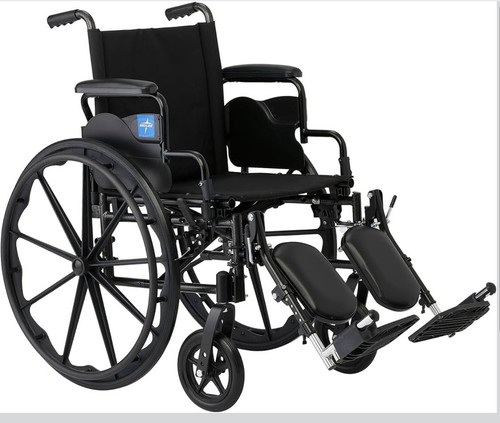 Medline Guardian K4 Wheelchair, 20" Wide, Removable Arms