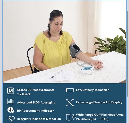 BIOS Diagnostic Blood Pressure Monitor - Accurate Readings, Larg - photo 3