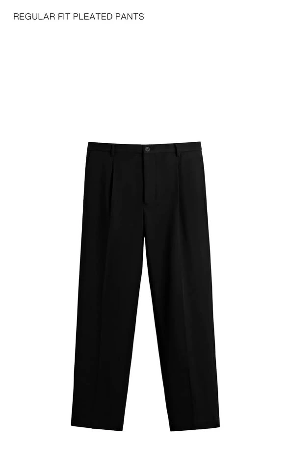 Zara men REGULAR FIT PLEATED PANTS