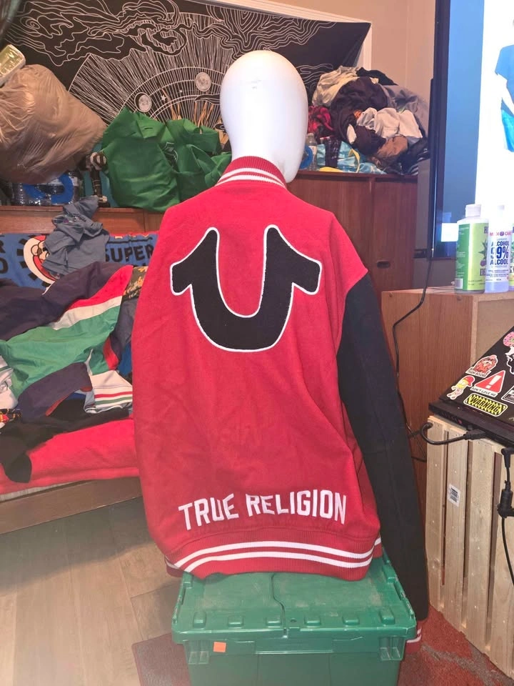True Religion Varsity Jacket TR 02 Red Black - photo 2
