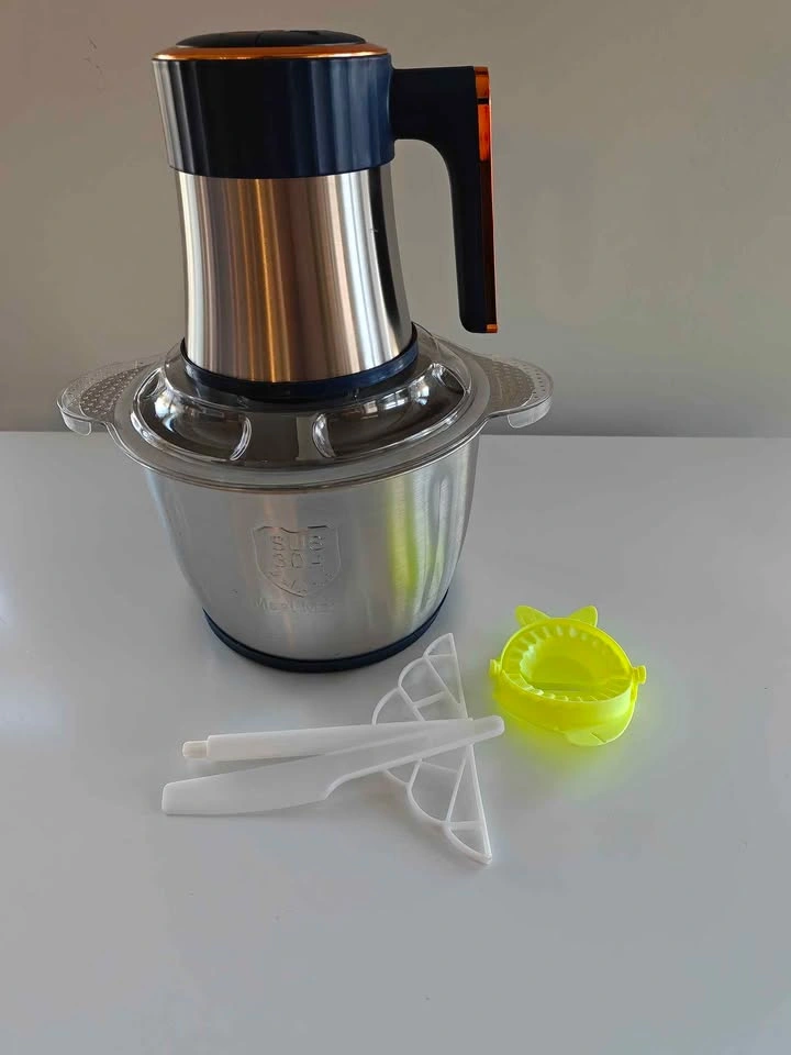 Electric Food Chopper & Meat Grinder with 5L Stainless Steel Bow