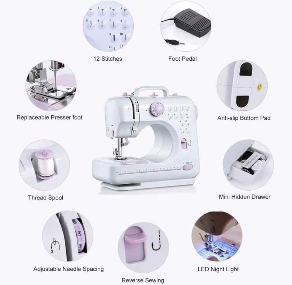 Multifunction Mini Sewing Machine 505A 12 Built-in Stitches - photo 3