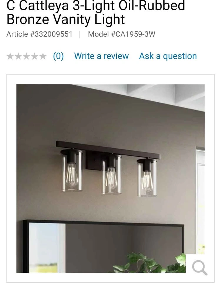 Cattleya 3-Light Oil-Rubbed Bronze Vanity Light - photo 2