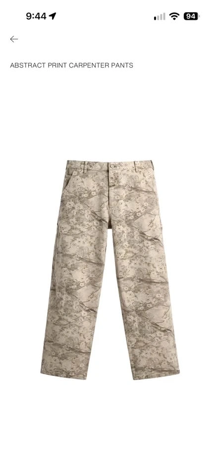 Zara men ABSTRACT PRINT CARPENTER PANTS