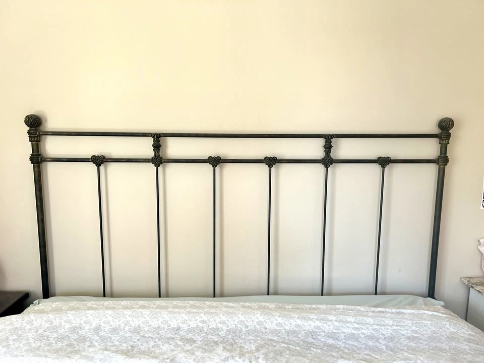King Size Metal Headboard With Bronze Finish