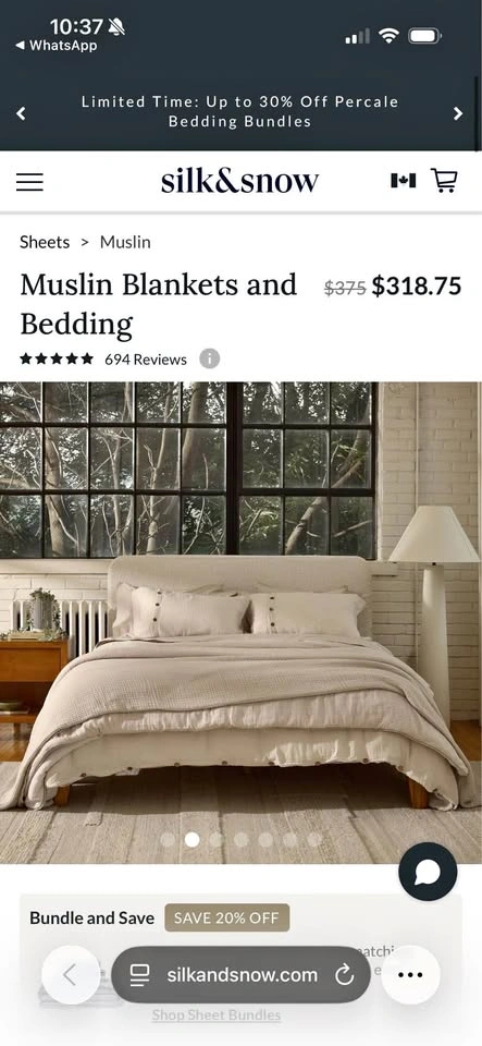 Silk & Snow Muslin Quilt