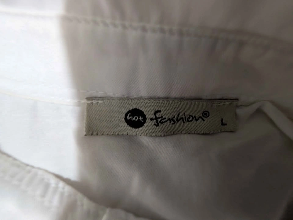 Hot Fashion White Long Sleeve Button-Down Shirt Size L - photo 2
