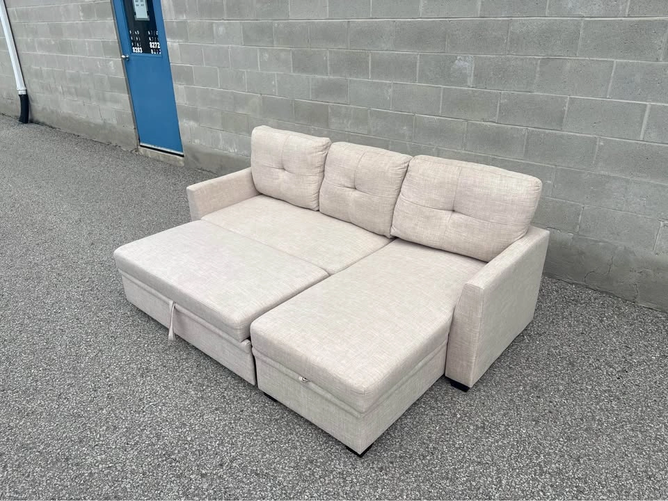 Sectional Couch with Bed and Storage - Delivery Available - photo 3