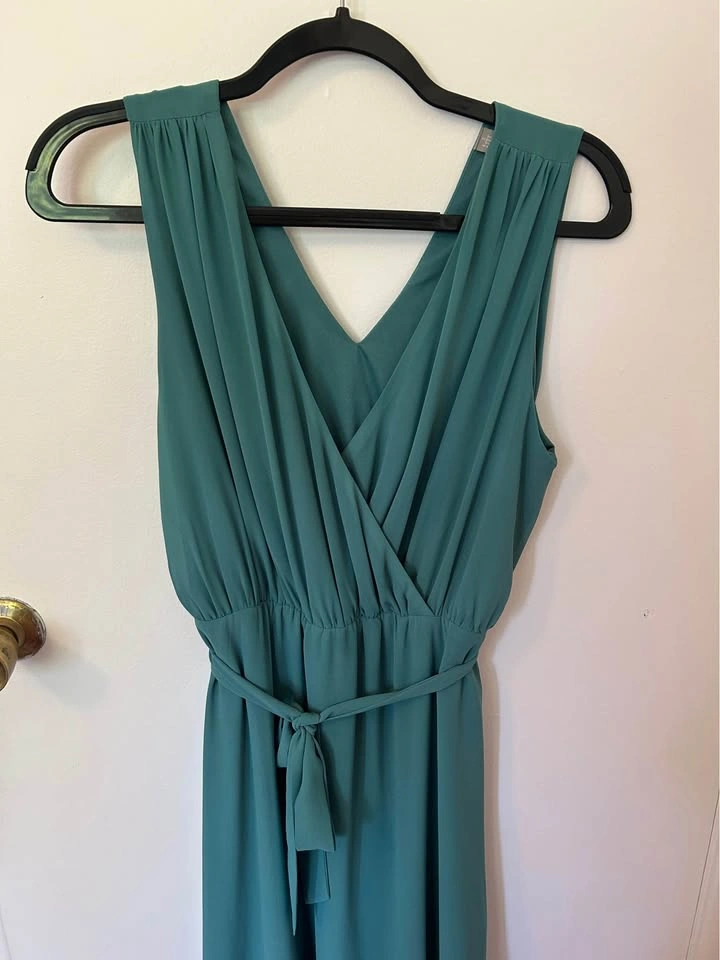 Women’s Maxi Teal Dress - wedding guest dress - photo 2