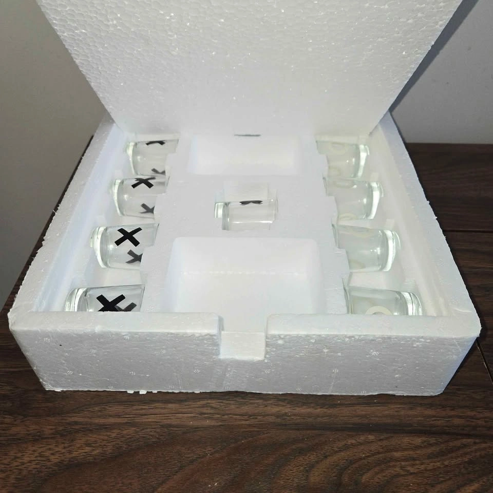 Crystal Clear Game Night Shot Glass Tic-Tac-Toe Drinking Game - photo 4