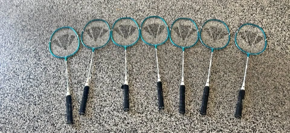 Set of 7 Carlton Badminton Rackets