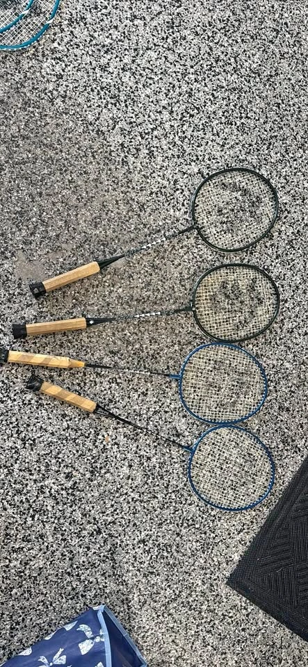 Set of 4 Black Knight Badminton Rackets