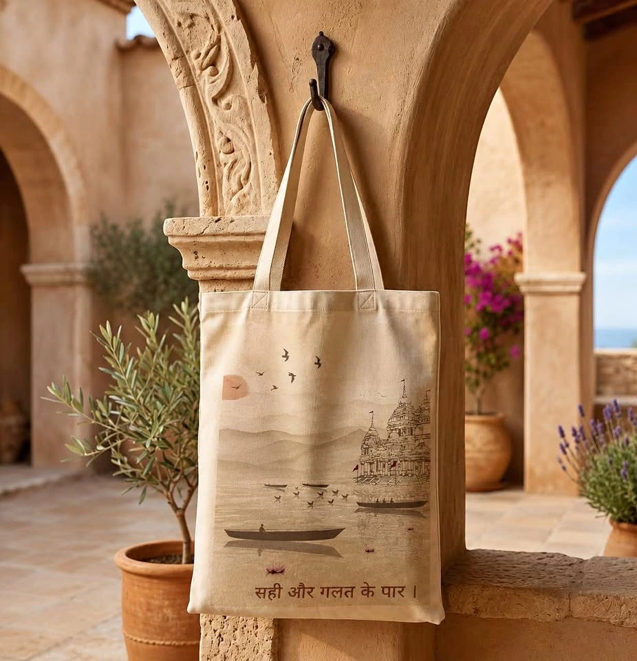 Serene Ghats Canvas tote bag