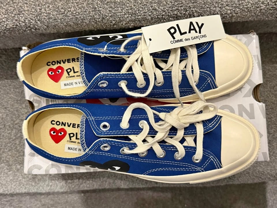 CDG PLAY x Converse Chuck 70 Low Blue Quartz US9