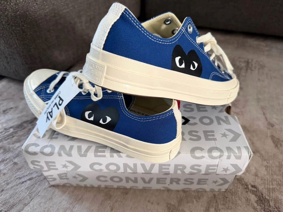 CDG PLAY x Converse Chuck 70 Low Blue Quartz US9 - photo 3